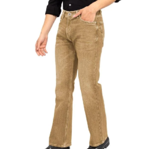 Men's High Waist Casual Denim Bell Bottom Jeans