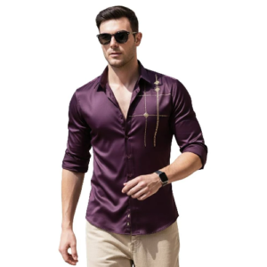 Men's Premium Satin Full Sleeve Shirt