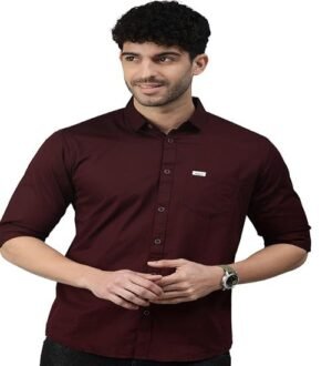 m5 Men Classic Slim Fit Pure Cotton Casual Shirt