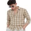 Men's Casual Plaid Button-Down Shirt